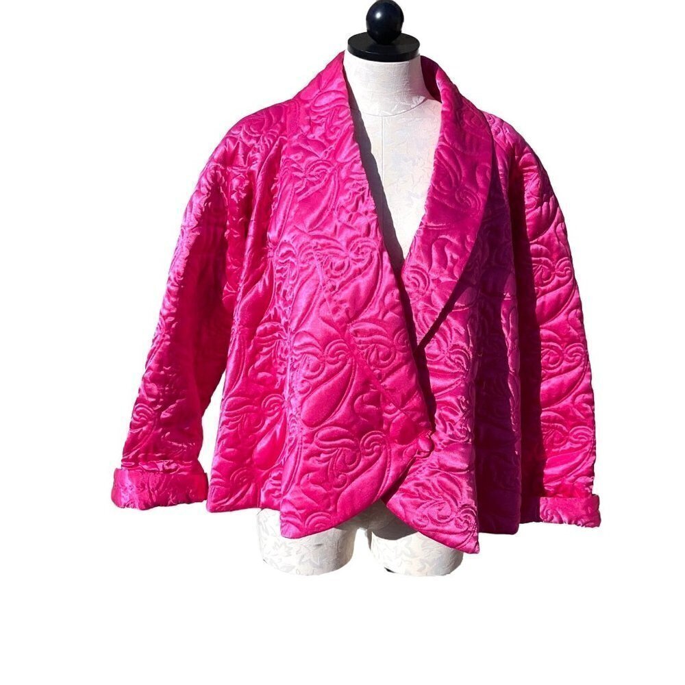 Victoria’s Secret Gold Label Boudoir Jacket Womens Size Small S Vintage Quilted